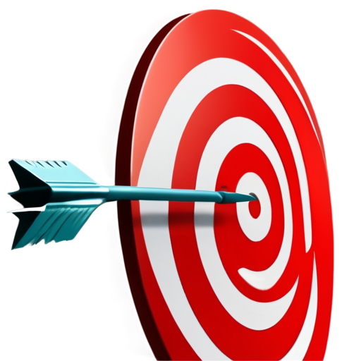 red target with arrow 3d icon - icon | sticker