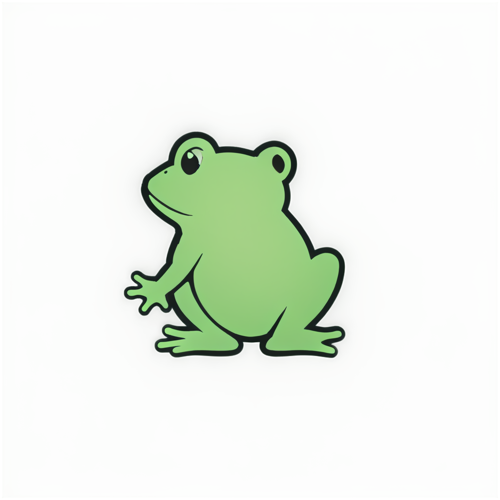 Vector graphic logo of frog, - icon | sticker