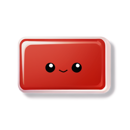 ONE blocky red rectangle - icon | sticker