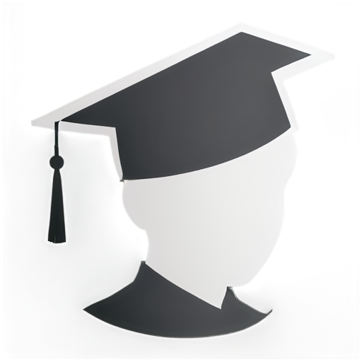 a human icon wearing a graduation hat - icon | sticker