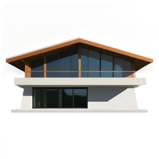 chalet ullistration in brutalist style - icon | sticker