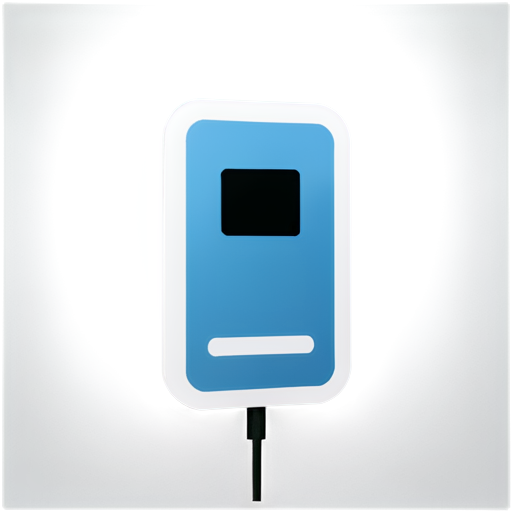 wallbox Charging station electro car, blue, white, sympel, pictogram - icon | sticker