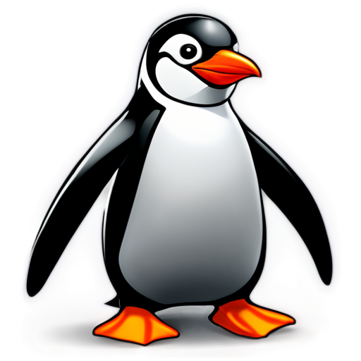 The Linux penguin with a swastika flag - icon | sticker