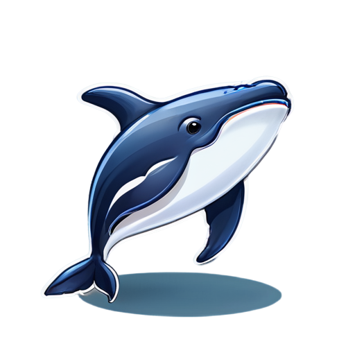 cheerful whale - icon | sticker