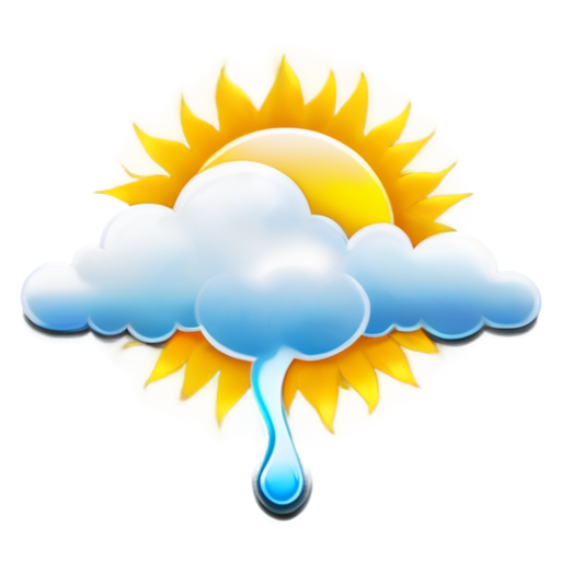 Weather service icon with sun - icon | sticker