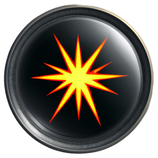 magic damage level icon. Round. No glare of light - icon | sticker