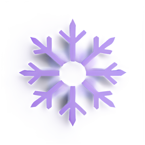 purple snowflake - icon | sticker