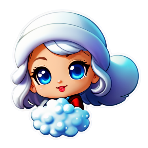 Pearl in the snow - icon | sticker