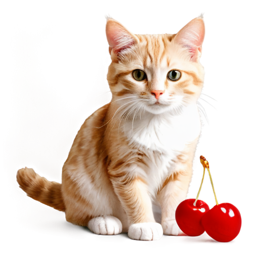 cherry cat - icon | sticker
