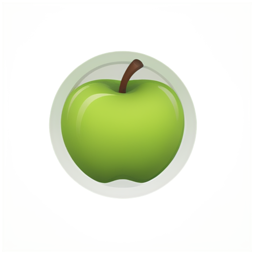 The background color is light green. Add a small icon about nutrition in the middle, with a white background. - icon | sticker