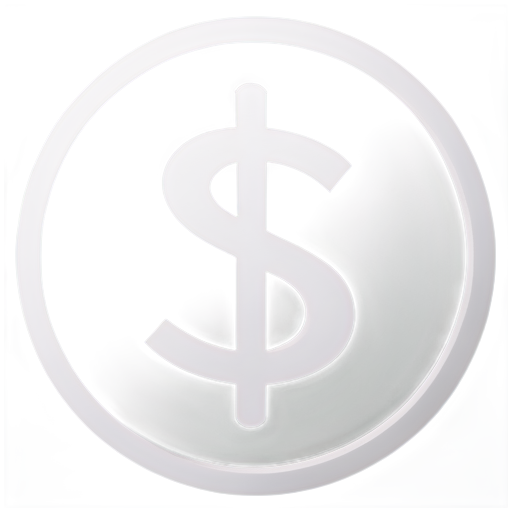 A dollar sign in shopping cart sympol for map in game (inside circular frame-shape) - icon | sticker