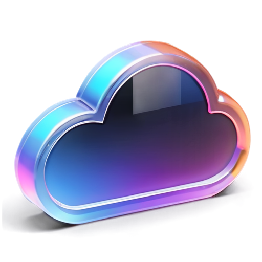 Icon weather, cloudy, cyberpunk style - icon | sticker