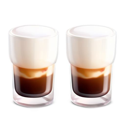 A glass of tiramisu - icon | sticker