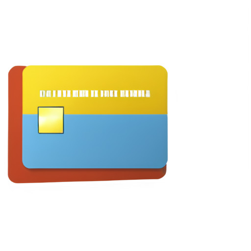 generate "not allowed the ID card" in blue an yellow shade , now put this card encircled from top and diagonally cut from one side - icon | sticker