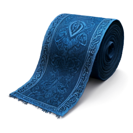 Fantasy medieval intricate magic roll of blue cloth - icon | sticker