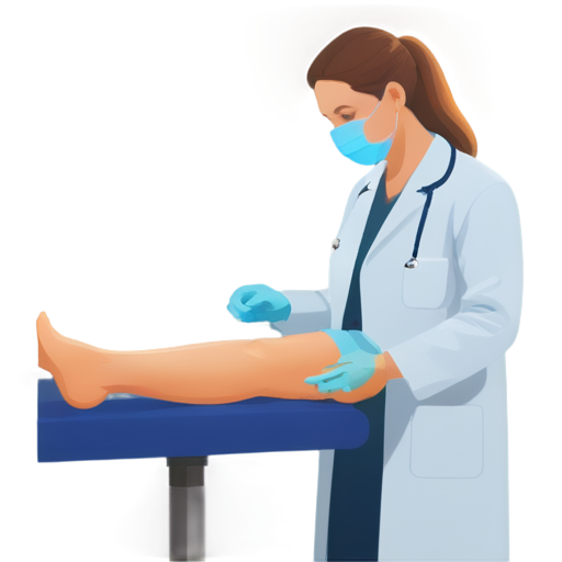 A service in which a doctor cleans a patient's wound and rewires it - icon | sticker