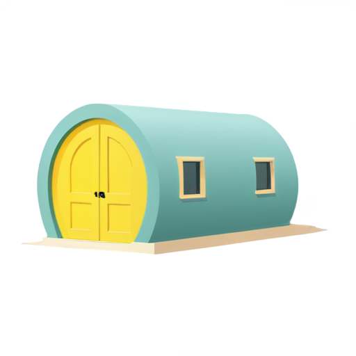 building school bomb shelter - icon | sticker