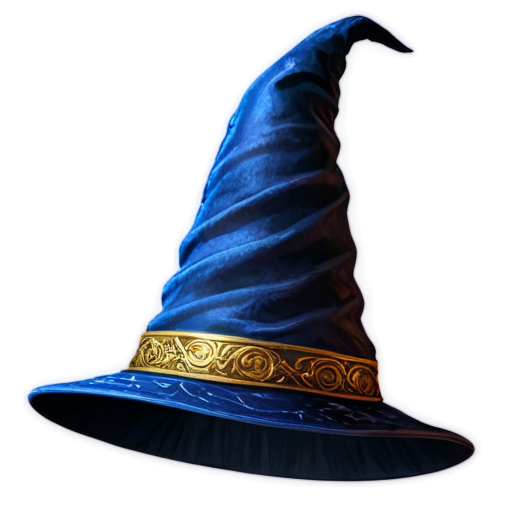 artistic style wizard hat - icon | sticker