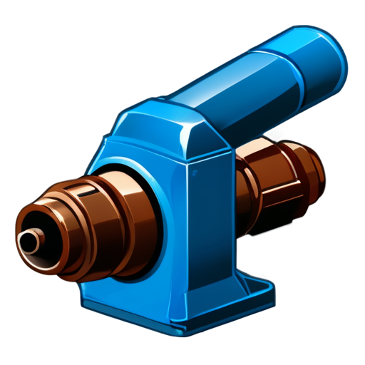 blue pulverizer, side view, lineart - icon | sticker