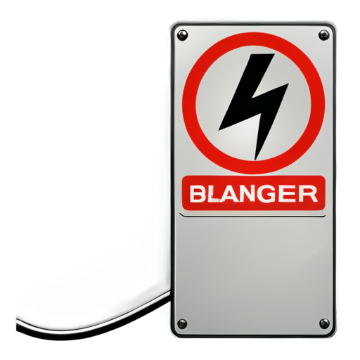 sign of danger of electric shock - icon | sticker