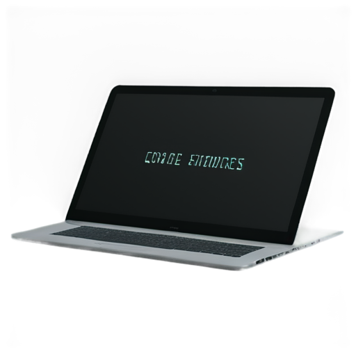 a sleek laptop with code snippets on the screen, surrounded by modern tech elements like gears and circuit lines - icon | sticker