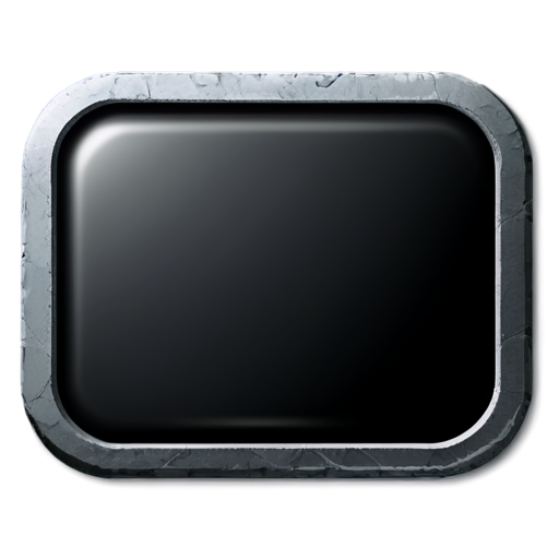 rectangle rock button - icon | sticker