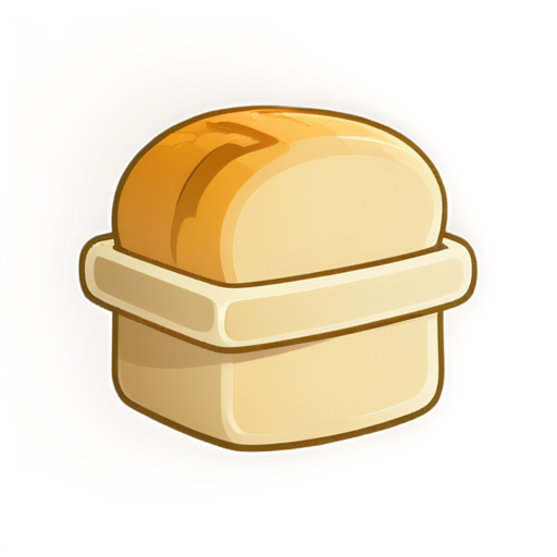 Create a medieval-themed icon representing a Stone Wall , for a real-time strategy game. The icon should be in a clean and detailed line art style, with an emphasis on the shape and texture of bread typical of the medieval period. Incorporate medieval design elements such as subtle embellishments or borders that are typical of medieval artwork. The primary color should be grey, giving the icon a monochromatic, hand-drawn appearance that resembles old parchment illustrations or medieval signage. Ensure that the icon is easily recognizable as food, suitable for use in a game UI. - icon | sticker