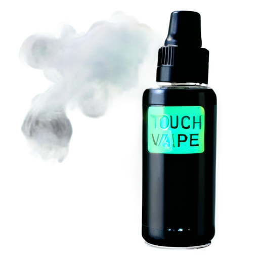 Text "TOUCH VAPE", the picture should contain smoke, electronic devices - icon | sticker