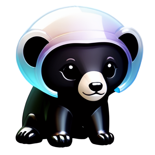 a honey badger with a bandage with a bitcoin badge on his head - icon | sticker