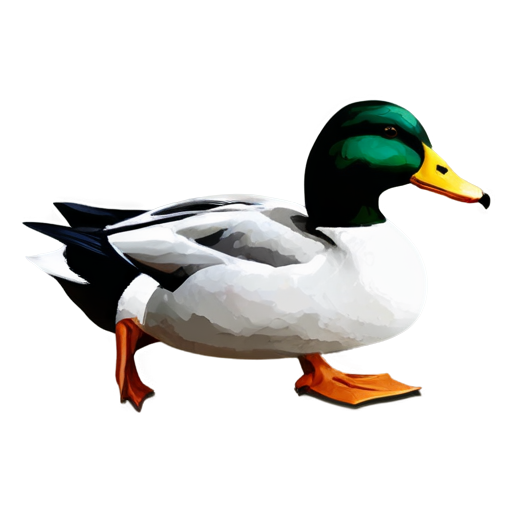 domestic duck, paint style - icon | sticker