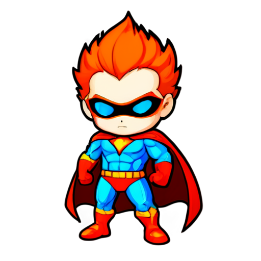 Superhero symbol fire - icon | sticker