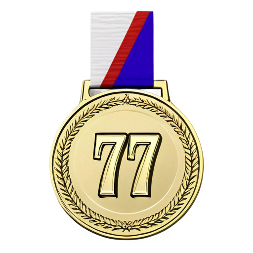 medal with the inscription 777 - icon | sticker