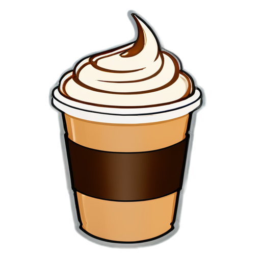 a cup of Mocha coffee - icon | sticker