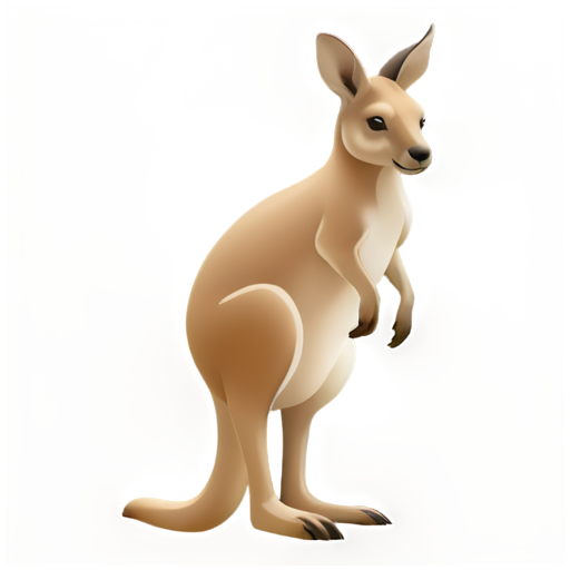 a playful kangaroo in bright and unnatural colors - icon | sticker