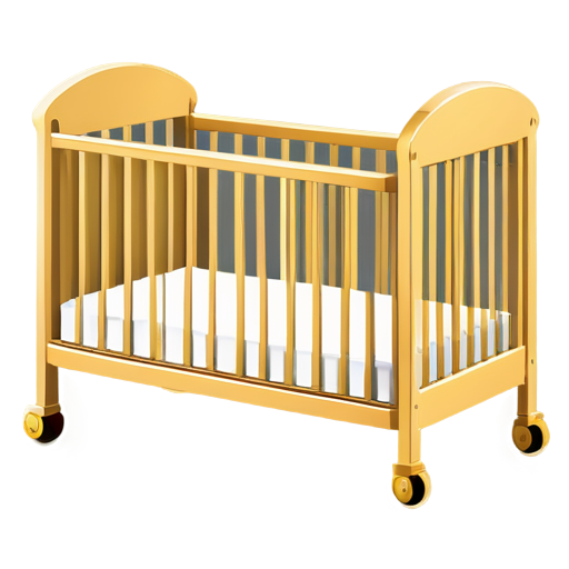 baby cot icon beige no background - icon | sticker