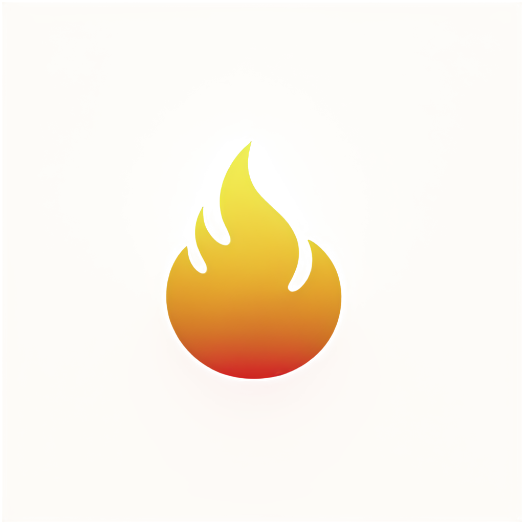 fire icon, logo,the fire is Red and yellow gradient - icon | sticker