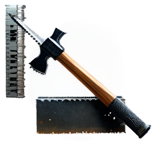 artistic style saw and hammer - icon | sticker