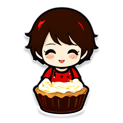 A cute pudding - icon | sticker