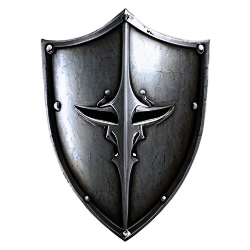 Knight Shield and helmet outline - icon | sticker