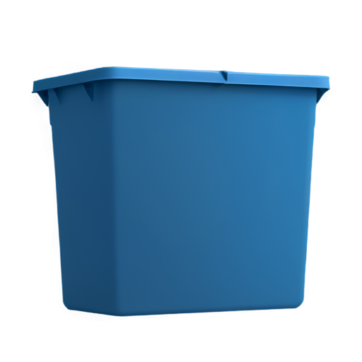 trash container horizontal blue color - icon | sticker