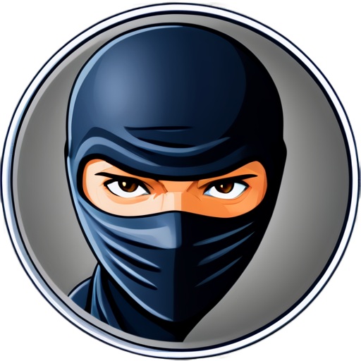 ninja logo, for a crypto token - icon | sticker