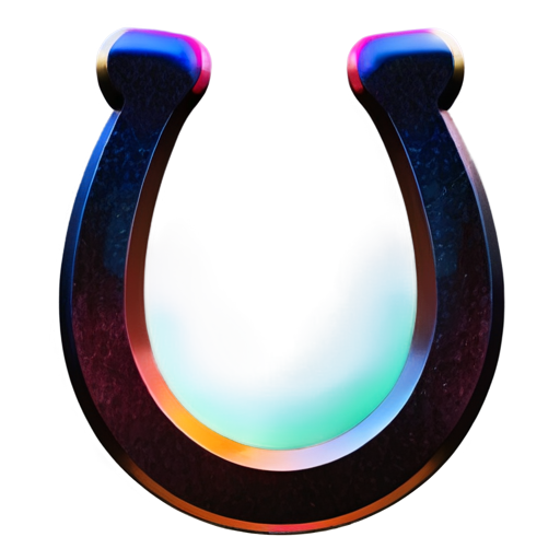 lo-fi vibe, horseshoe shaped, sexy gradient - icon | sticker