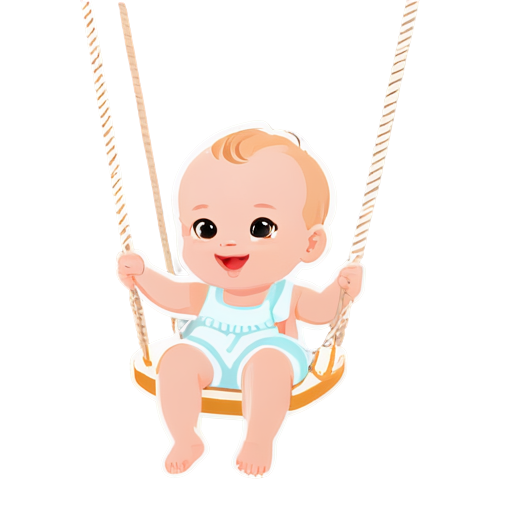 baby swing icon light beige no background - icon | sticker