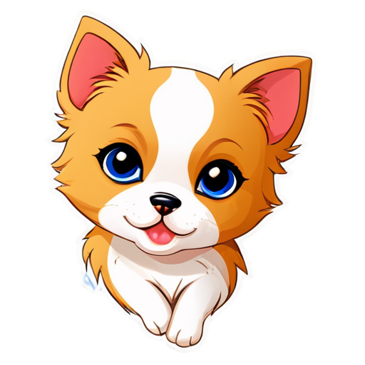 logo depicting the face of a dog and a cat - icon | sticker