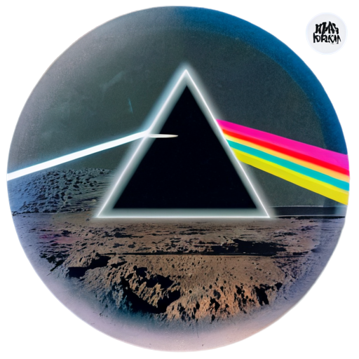 pink floyd the dark side of the moon album artwork - icon | sticker