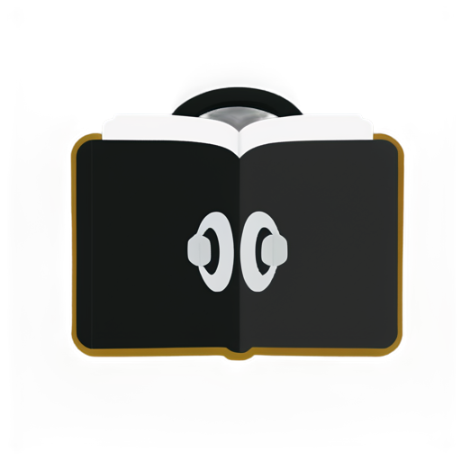 Open Book, Camera, Headphone, Pencil - icon | sticker