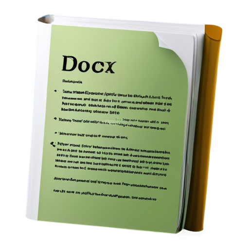 book with description how to correctly make docx documentations - icon | sticker