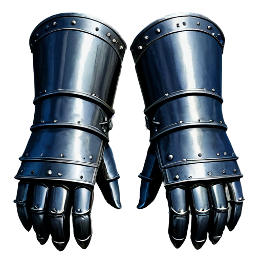 Simple poor medieval plate gauntlets - icon | sticker