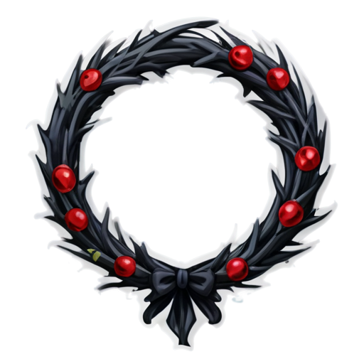 Wreath of thorns, gothic, blood, drama, dark, - icon | sticker