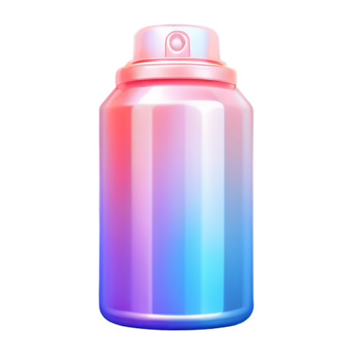 spray can with paint, little cap, flat style - icon | sticker